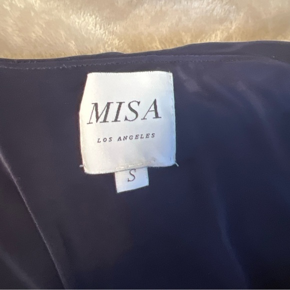 MISA Los Angeles Leza Gathered Crossover Sleeveless Tulip Maxi Dress Size Small - Picture 7 of 12